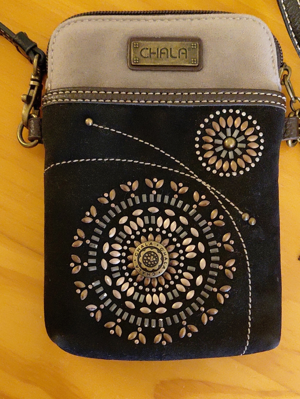 Chala Small Crossbody Bag Floral Pattern EUC